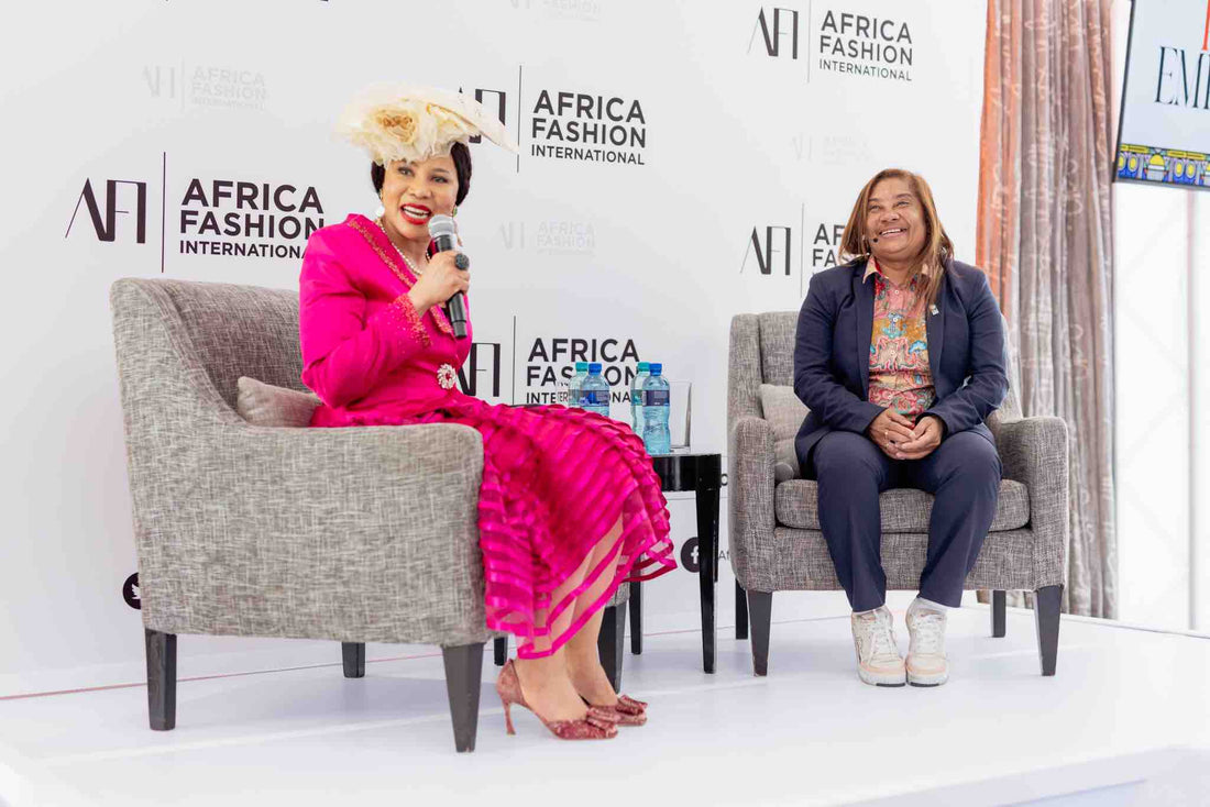 Dr Precious Moloi-Motsepe and Desiree Ellis during their Fireside Chat at Power To Empower 2023